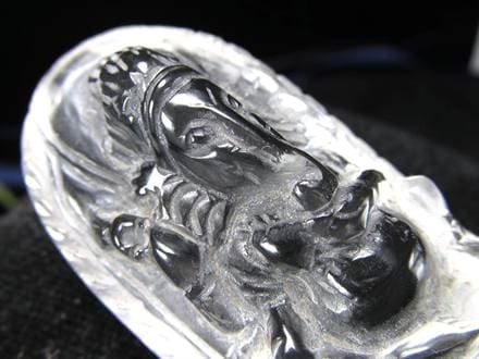 天然水晶 ガネーシャ 彫り 置物