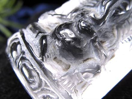 天然水晶 ガネーシャ 彫り 置物