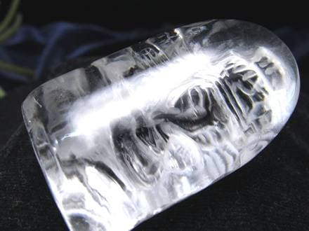 天然水晶 ガネーシャ 彫り 置物
