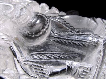 天然水晶 ガネーシャ 彫り 置物