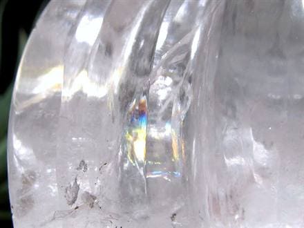 天然水晶 ストゥーパ 仏塔 彫り 置物