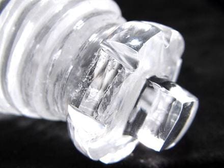 天然水晶 ストゥーパ 仏塔 彫り 置物
