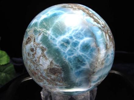 ラリマー ブルーペクトライト 丸玉 置物 スフィア