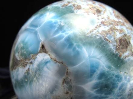 ラリマー ブルーペクトライト 丸玉 置物 スフィア