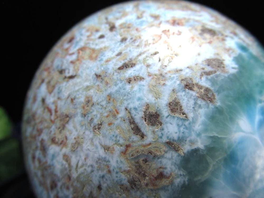 ラリマー ブルーペクトライト 丸玉 置物 スフィア