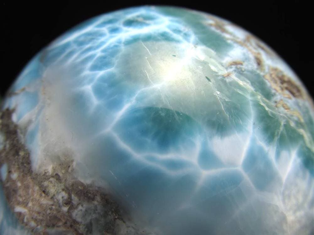 ラリマー ブルーペクトライト 丸玉 置物 スフィア