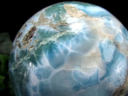 ラリマー ブルーペクトライト 丸玉 置物 スフィア