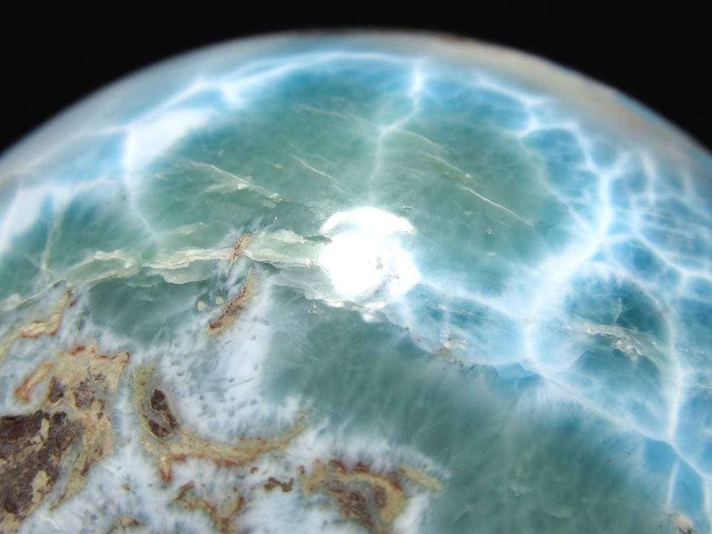 ラリマー ブルーペクトライト 丸玉 置物 スフィア