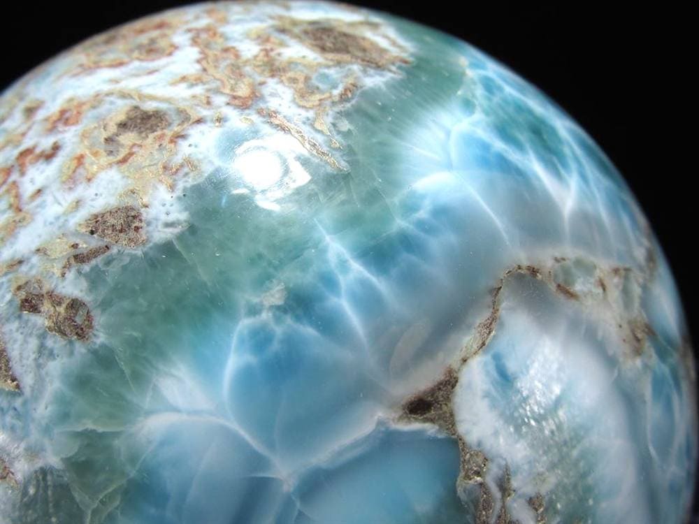 ラリマー ブルーペクトライト 丸玉 置物 スフィア