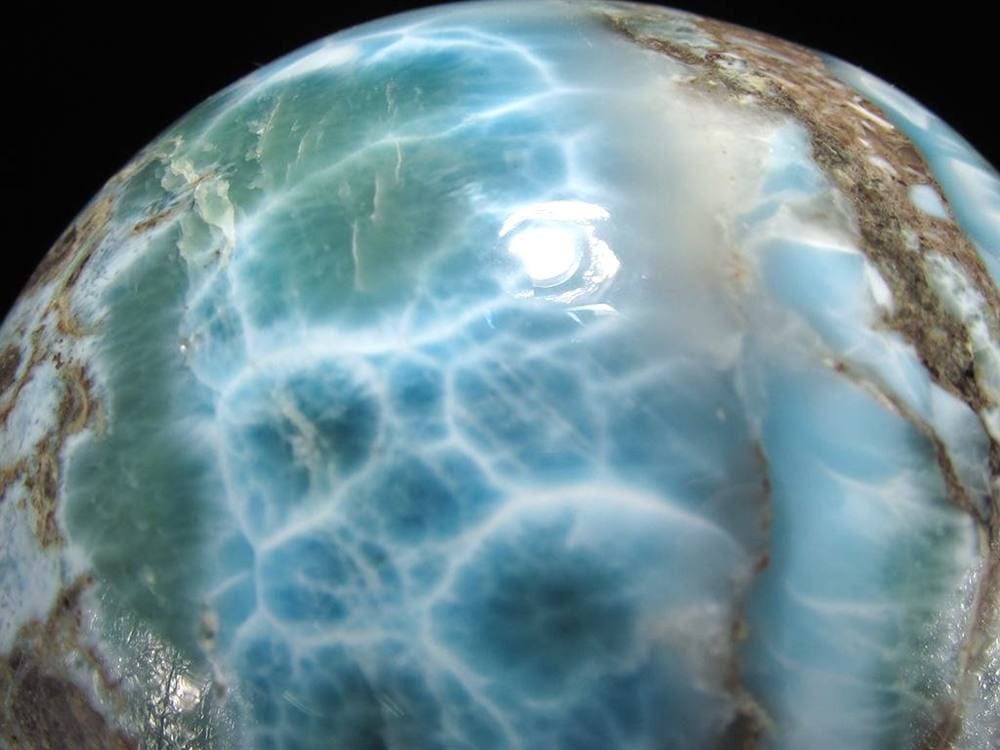 ラリマー ブルーペクトライト 丸玉 置物 スフィア