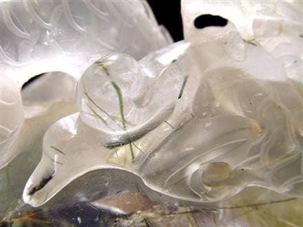 ルチルクォーツ 彫刻置物 ザギマウンテン グリーンルチル ヒーラー