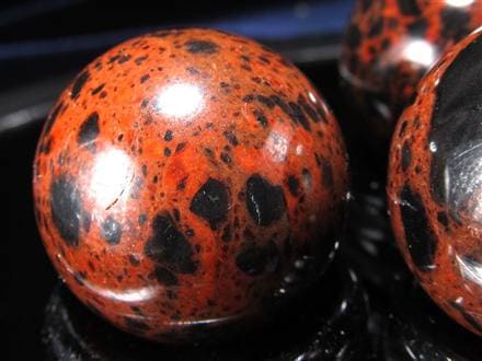 花十勝石 オブシディアン 黒曜石 北海道 丸玉 スフィア