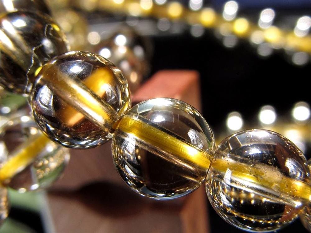 スモーキーシトリン 煙黄水晶 ブレスレット シトリン ファントム