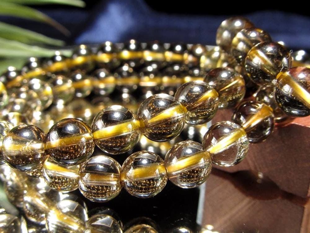 スモーキーシトリン 煙黄水晶 ブレスレット シトリン ファントム