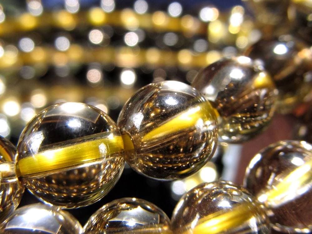 スモーキーシトリン 煙黄水晶 ブレスレット シトリン ファントム