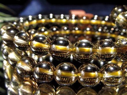 スモーキーシトリン 煙黄水晶 ブレスレット シトリン ファントム