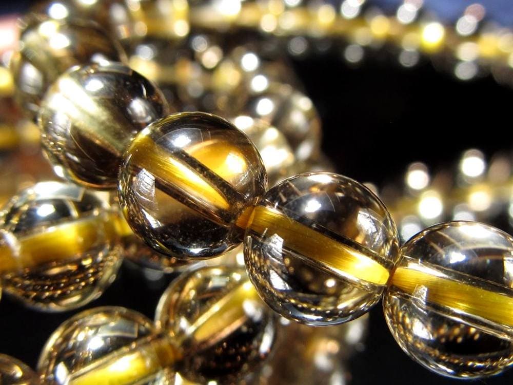 スモーキーシトリン 煙黄水晶 ブレスレット シトリン ファントム