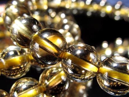 スモーキーシトリン 煙黄水晶 ブレスレット シトリン ファントム