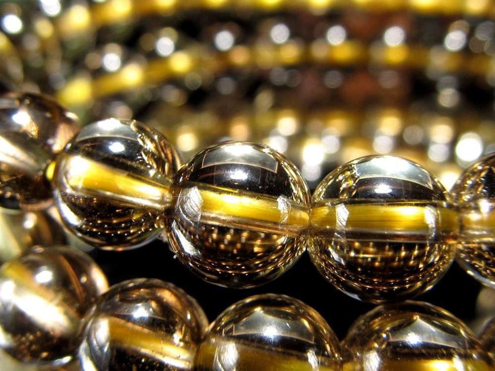 スモーキーシトリン 煙黄水晶 ブレスレット シトリン ファントム