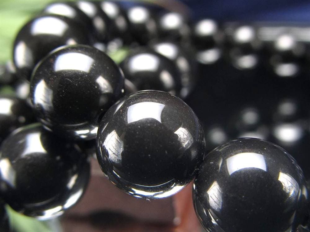 十勝石 オブシディアン ブレスレット 黒曜石 北海道