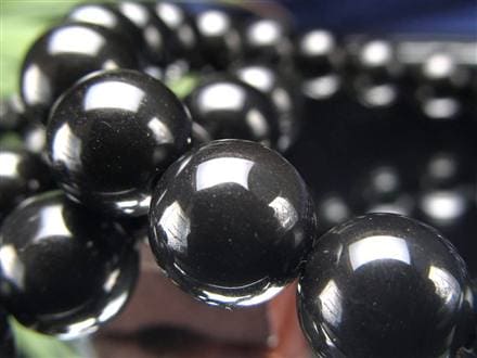 十勝石 オブシディアン ブレスレット 黒曜石 北海道