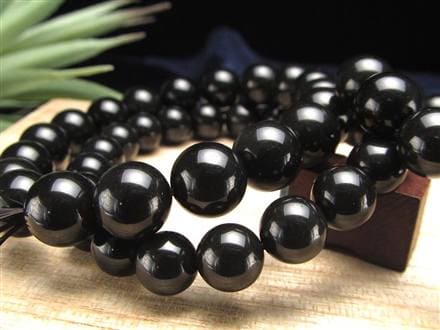 十勝石 オブシディアン ブレスレット 黒曜石 北海道