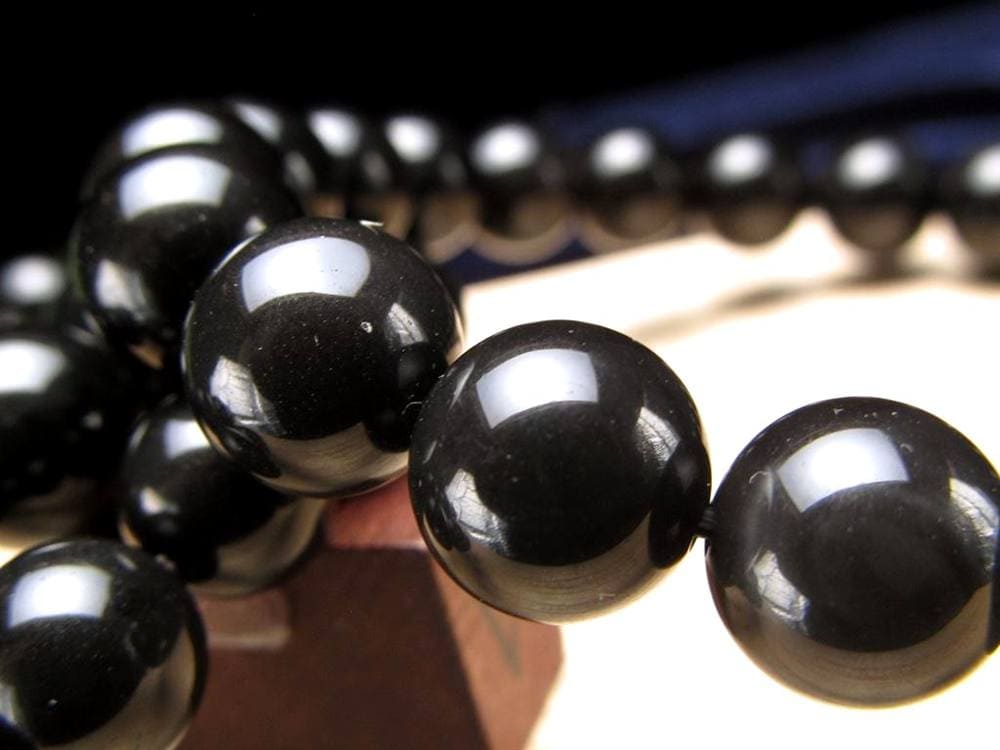 十勝石 オブシディアン ブレスレット 黒曜石 北海道