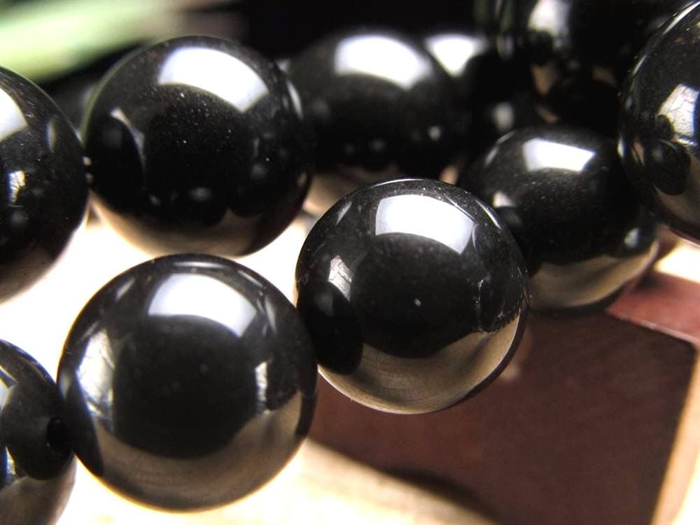 十勝石 オブシディアン ブレスレット 黒曜石 北海道