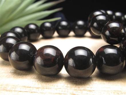 花十勝石 オブシディアン ブレスレット 黒曜石 北海道