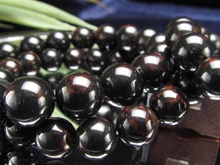 花十勝石 オブシディアン ブレスレット 黒曜石 北海道