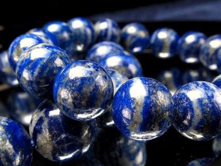 ラピスラズリ ブレスレット 誕生石 青金石 パワーストーン 蛍光ラピスラズリ