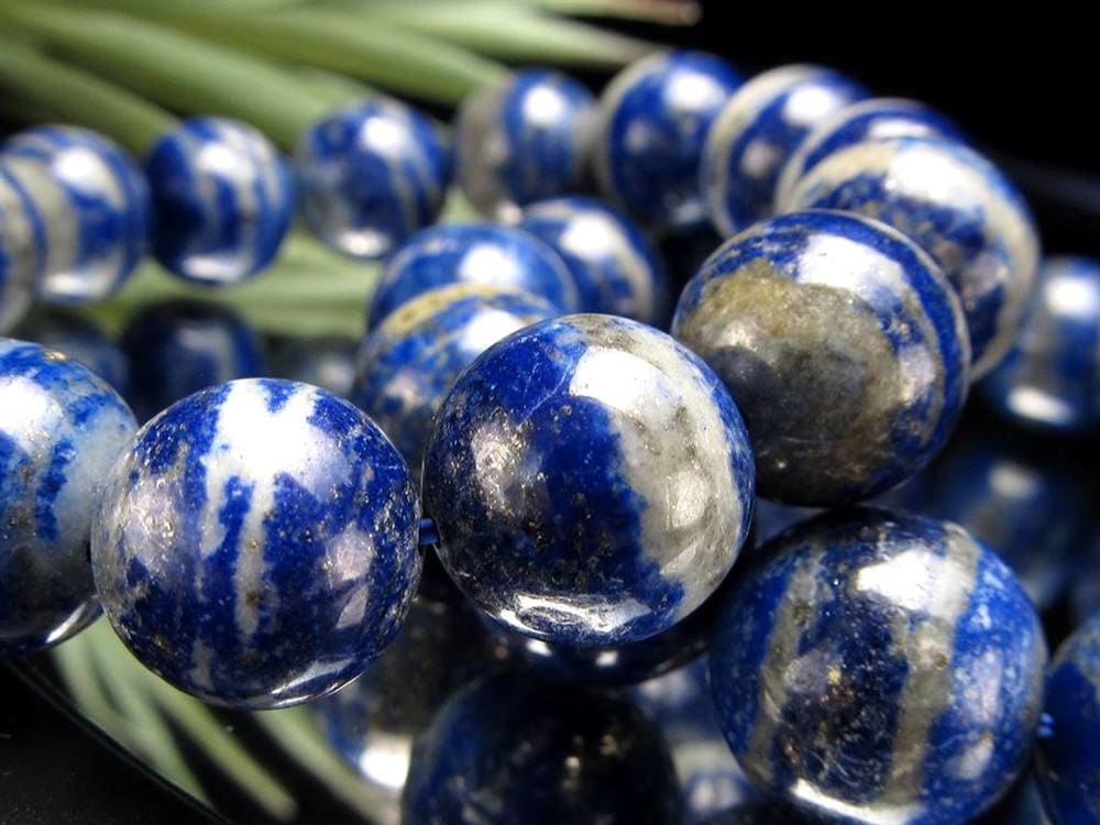 ラピスラズリ ブレスレット 誕生石 青金石 パワーストーン 蛍光ラピスラズリ