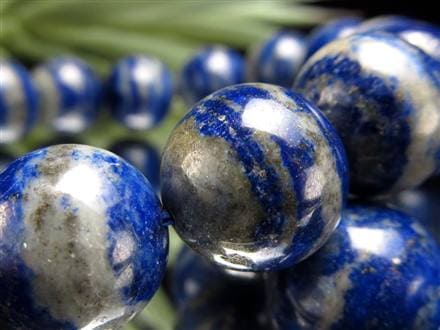 ラピスラズリ ブレスレット 誕生石 青金石 パワーストーン 蛍光ラピスラズリ