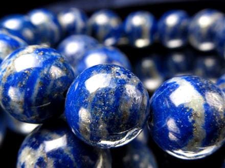 ラピスラズリ ブレスレット 誕生石 青金石 パワーストーン 蛍光ラピスラズリ