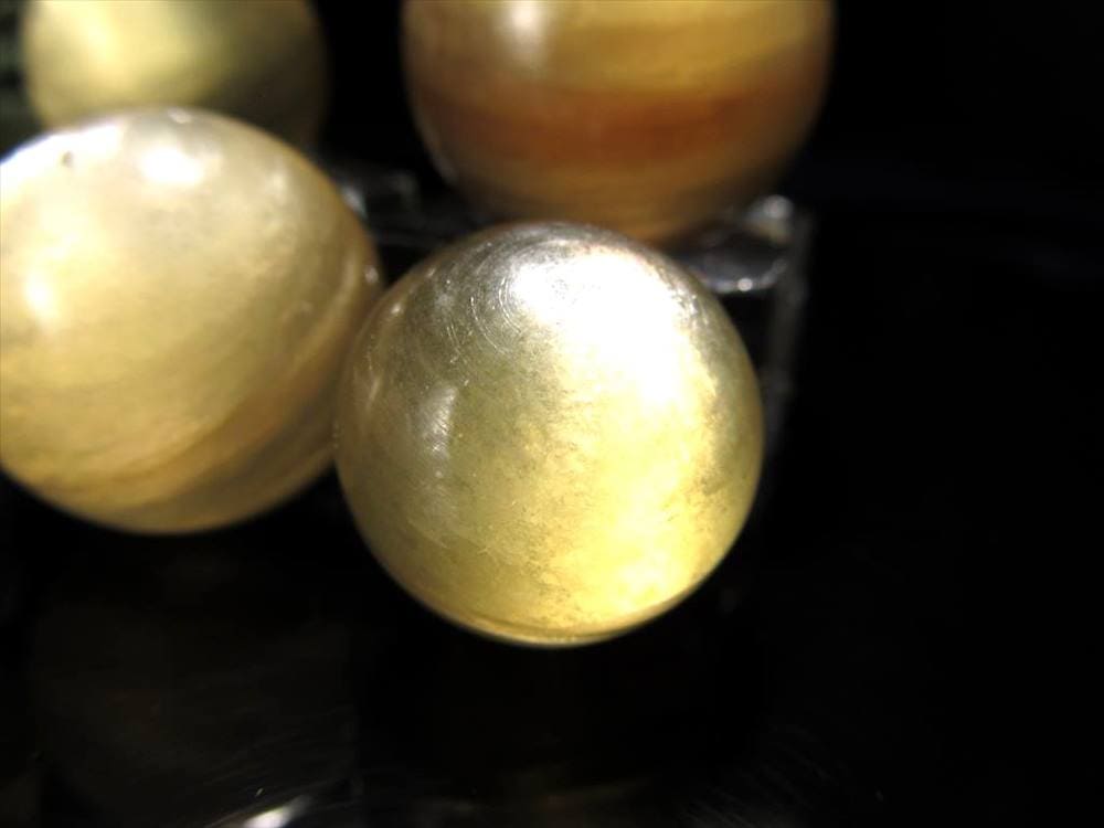 キャッツアイ 天然金雲母 天然ゴールデンマイカ フロゴパイト 丸玉