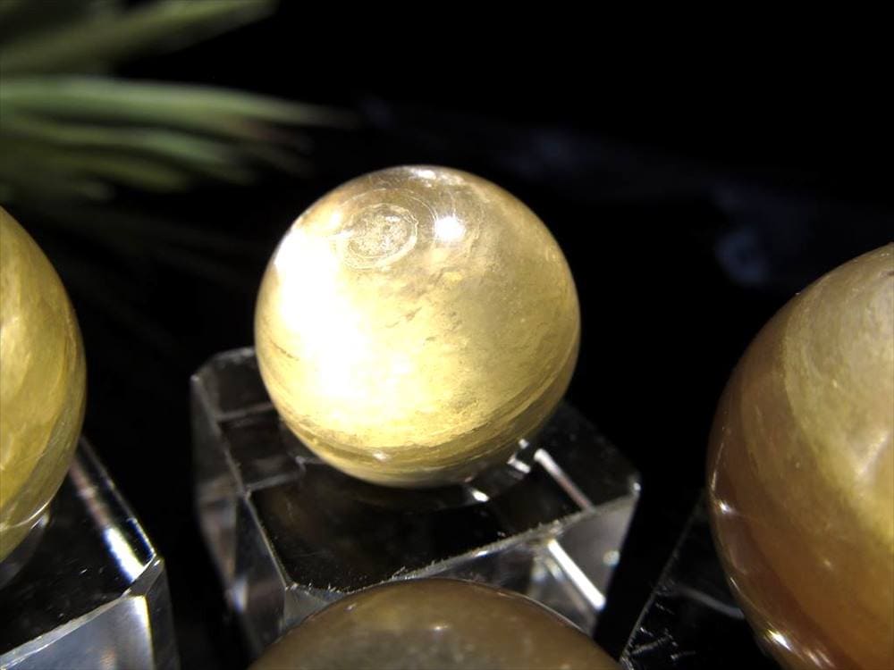 キャッツアイ 天然金雲母 天然ゴールデンマイカ フロゴパイト 丸玉