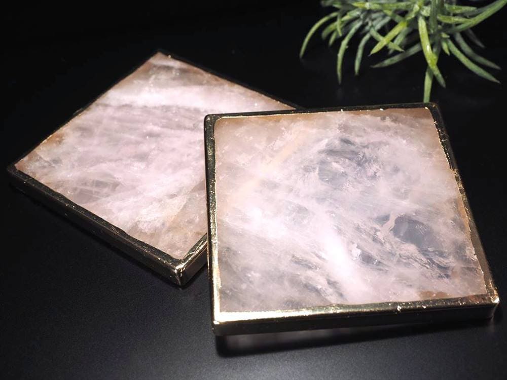 ローズクォーツ プレート コースター トレイ 紅石英