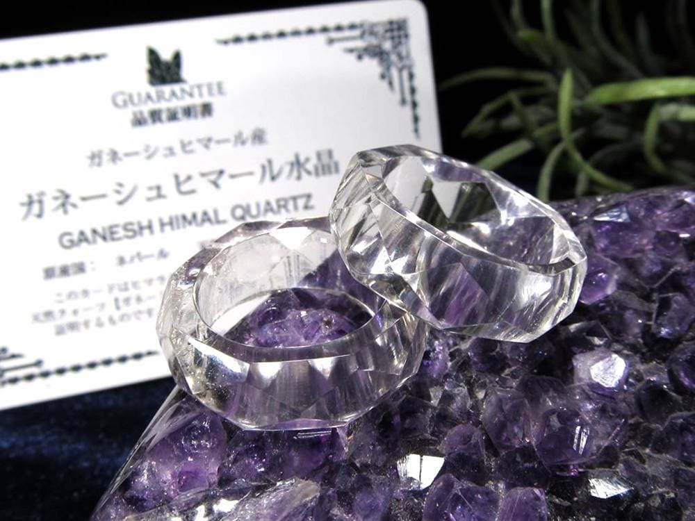 ガネーシュヒマール 水晶 指輪 リング くりぬき