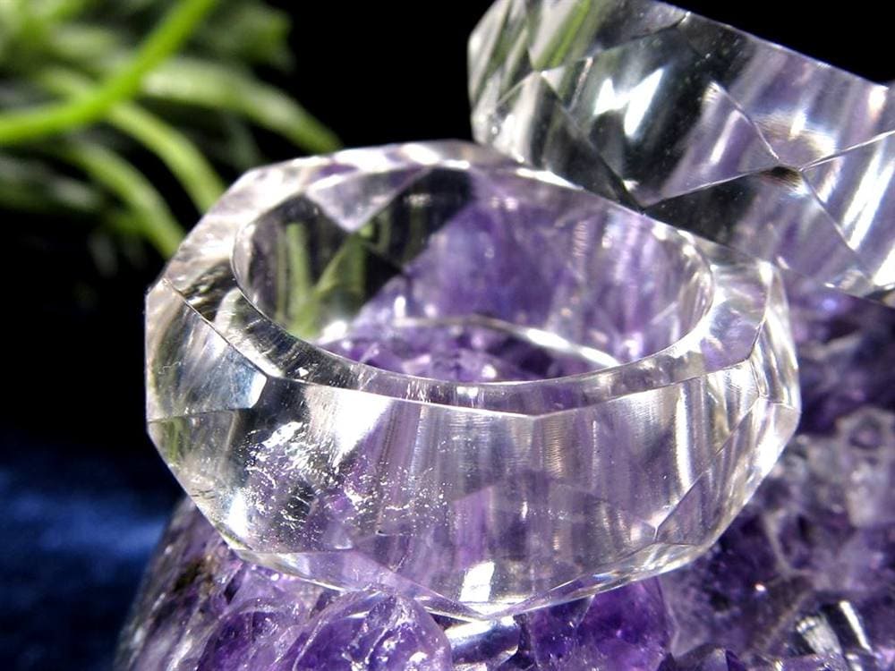 ガネーシュヒマール 水晶 指輪 リング くりぬき