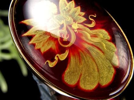 アンバー 琥珀 ペンダント PT カメオルース