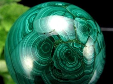 天眼 マラカイト 孔雀石 丸玉 置物 スフィア