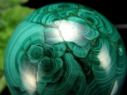 天眼 マラカイト 孔雀石 丸玉 置物 スフィア