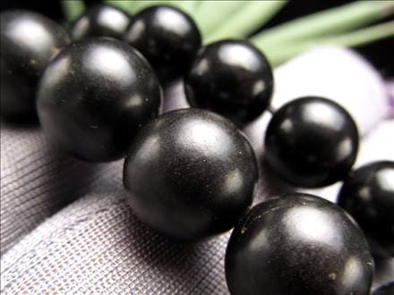 ジェット 黒玉 ビーズ連 連材