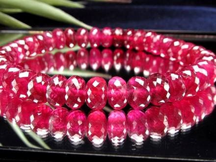 ルビー ブレスレット ボタンカット 紅玉 ミャンマー産