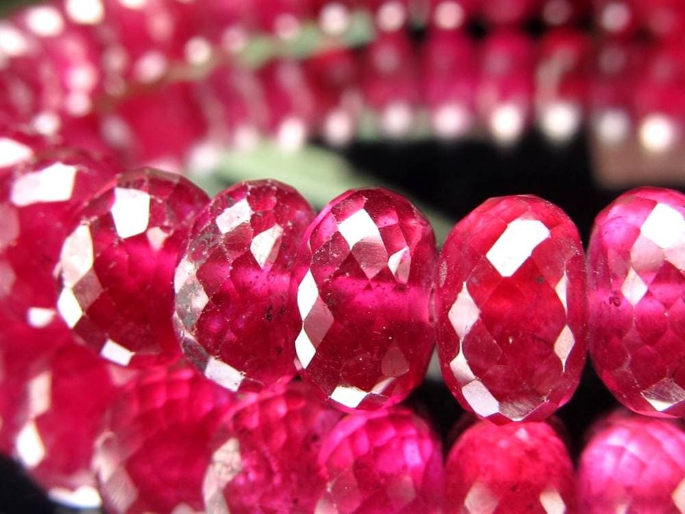 ルビー ブレスレット ボタンカット 紅玉 ミャンマー産