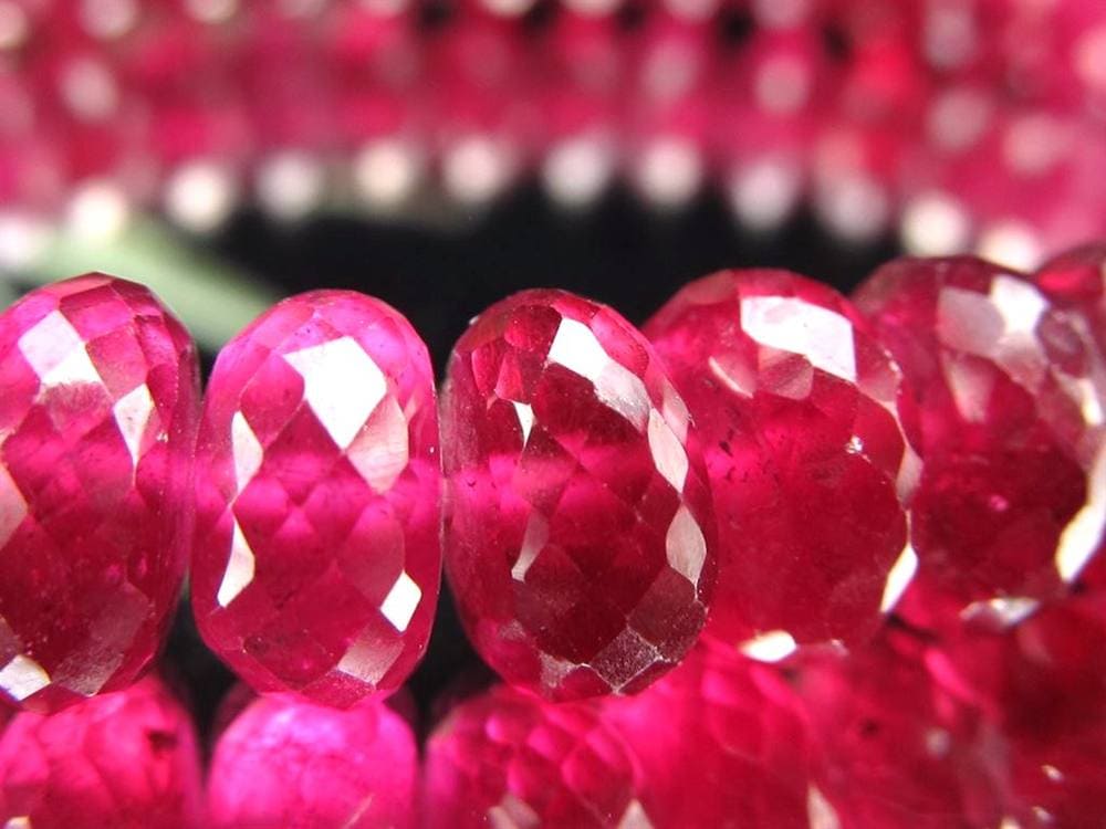 ルビー ブレスレット ボタンカット 紅玉 ミャンマー産