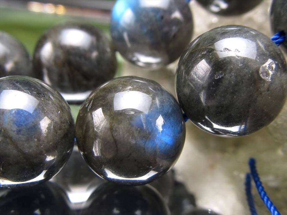 ラブラドライト 曹灰長石 ビーズ連 連材