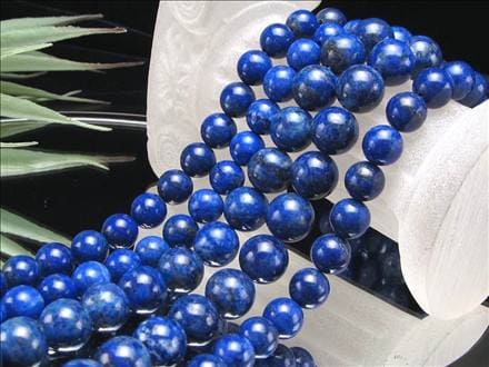 ラピスラズリ 青金石 12月の誕生石 ビーズ連 連材