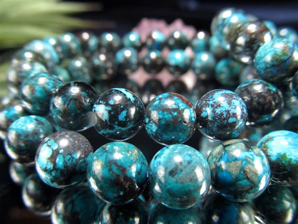 クリソコラ シリカ ブレスレット 珪孔雀石 クリソコラシリカ