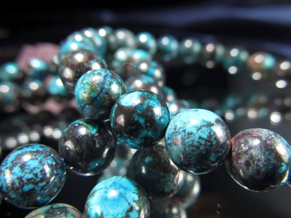 クリソコラ シリカ ブレスレット 珪孔雀石 クリソコラシリカ